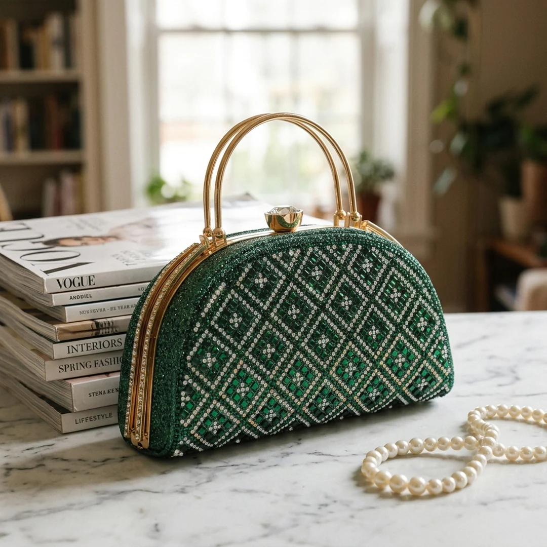 Arabella Crystal Frame Clutch - Image 14