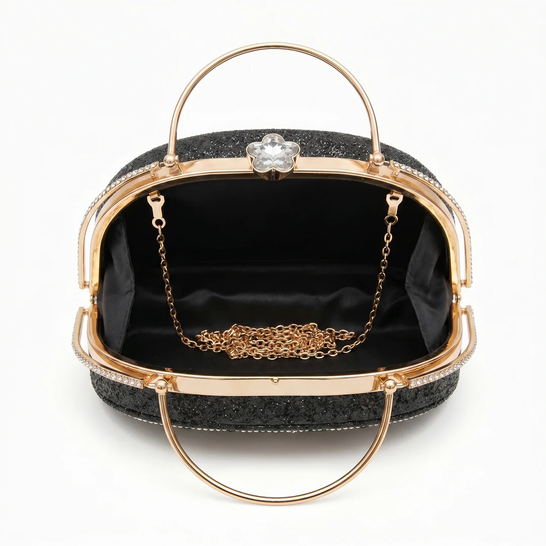 Arabella Crystal Frame Clutch - Image 5