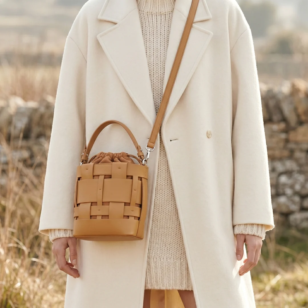 Bianca Woven Bucket Bag - Image 8