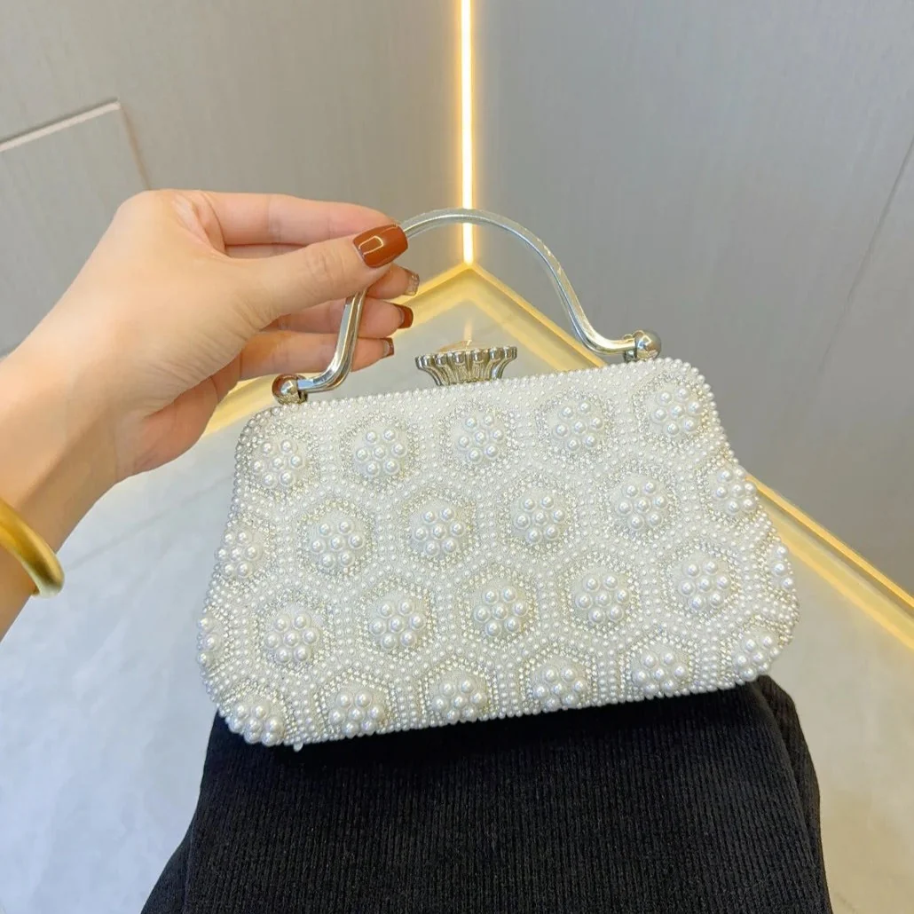 Clarabelle Pearl Clutch Bag - Image 2