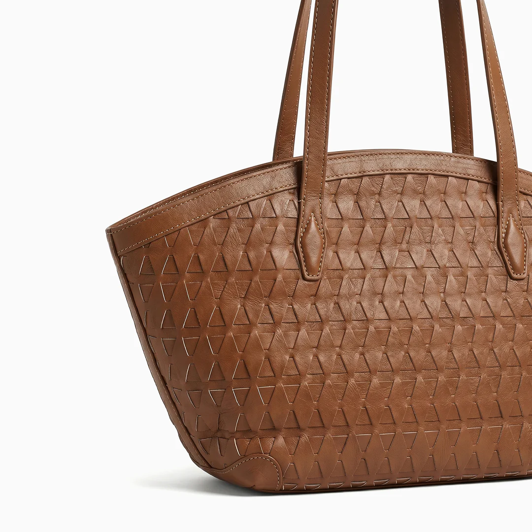 Fiona Woven Leather Tote - Image 7
