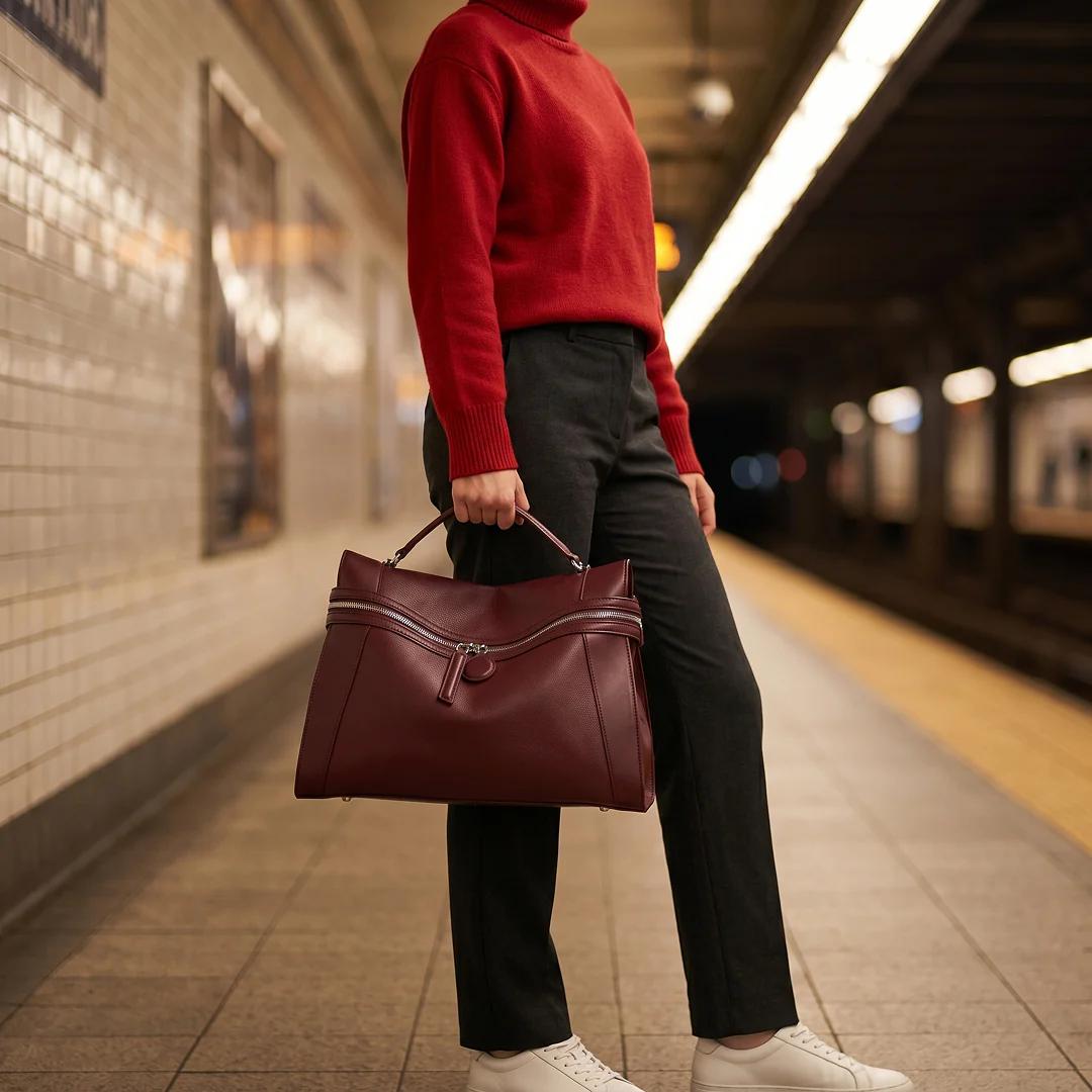 Harper Leather Tote - Image 3