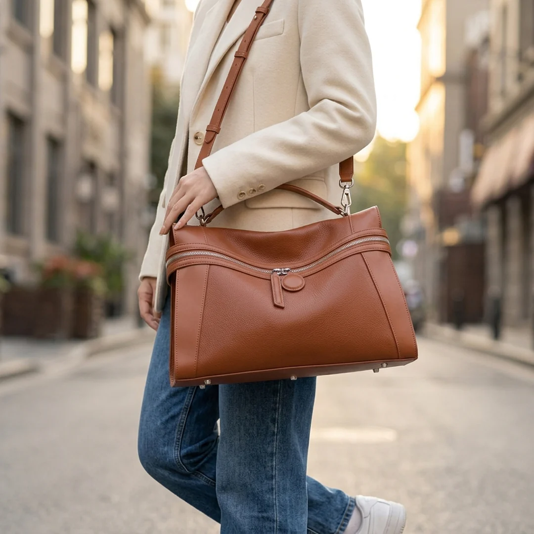 Harper Leather Tote - Image 8