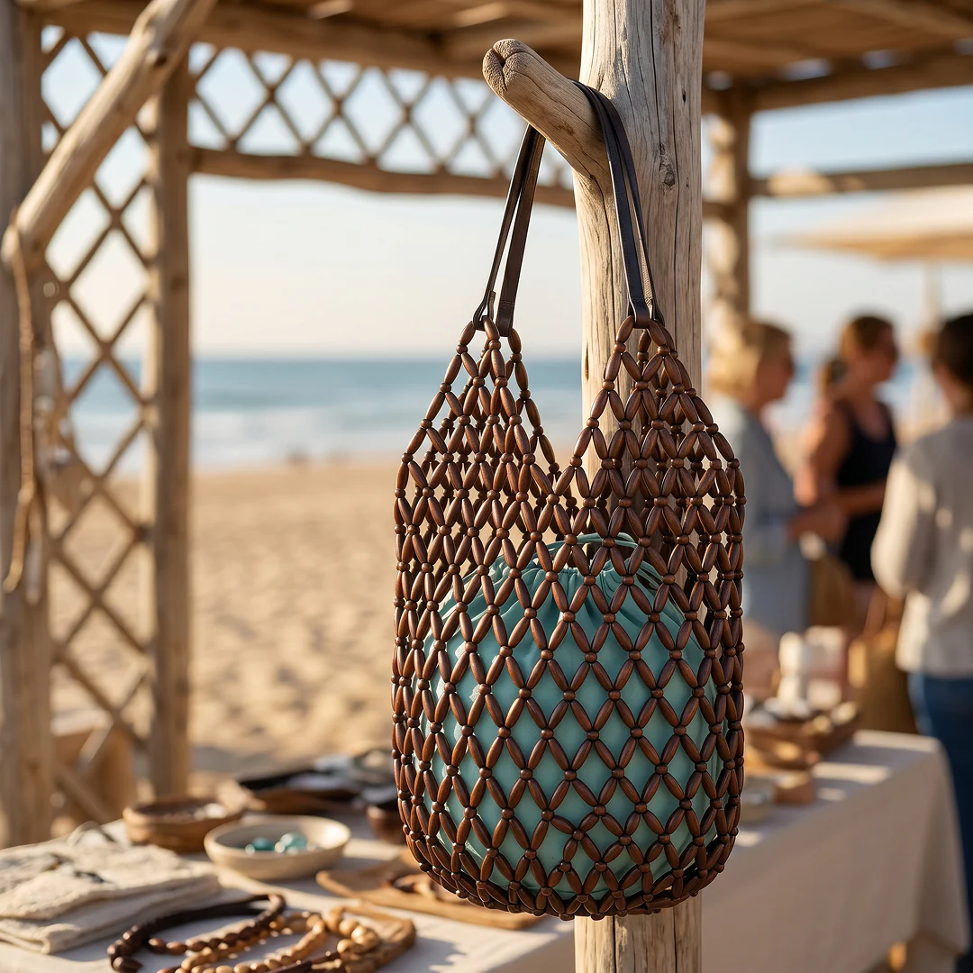 Paloma Beaded Net Shoulder Bag - Image 4