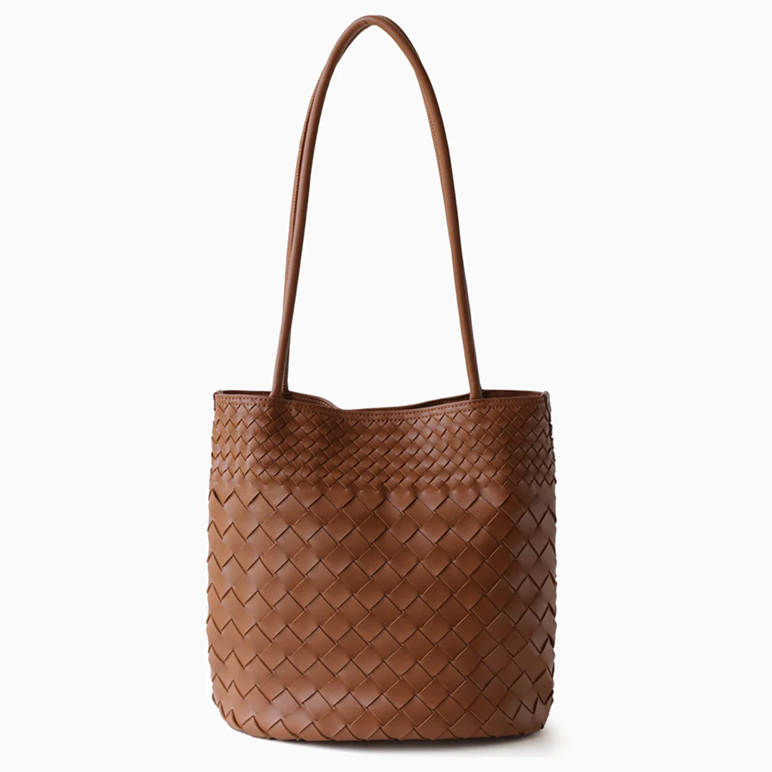 Sienna Woven Leather Tote - Image 11
