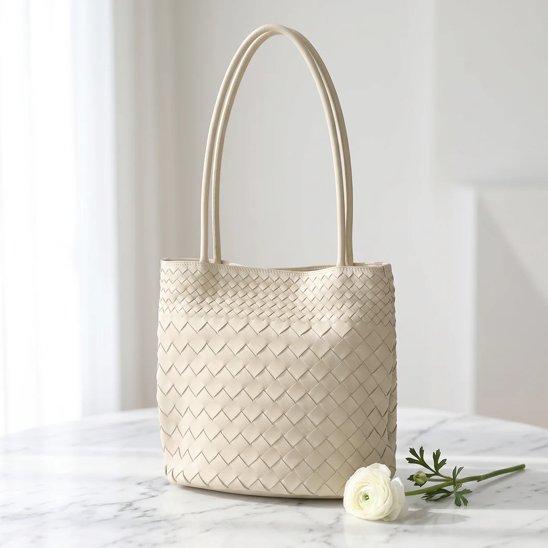 Sienna Woven Leather Tote - Image 4
