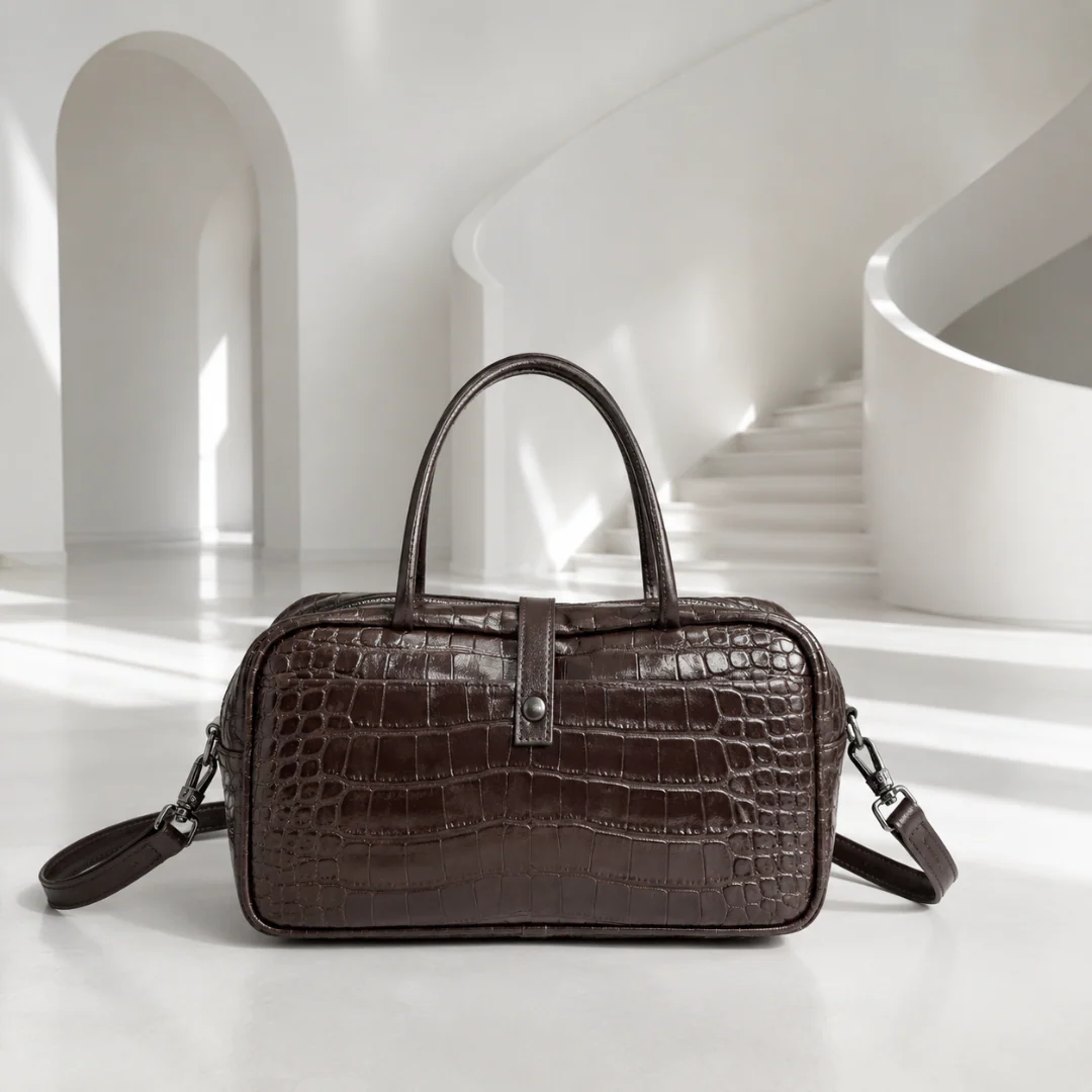Valentina Croc Boston Bag - Image 16