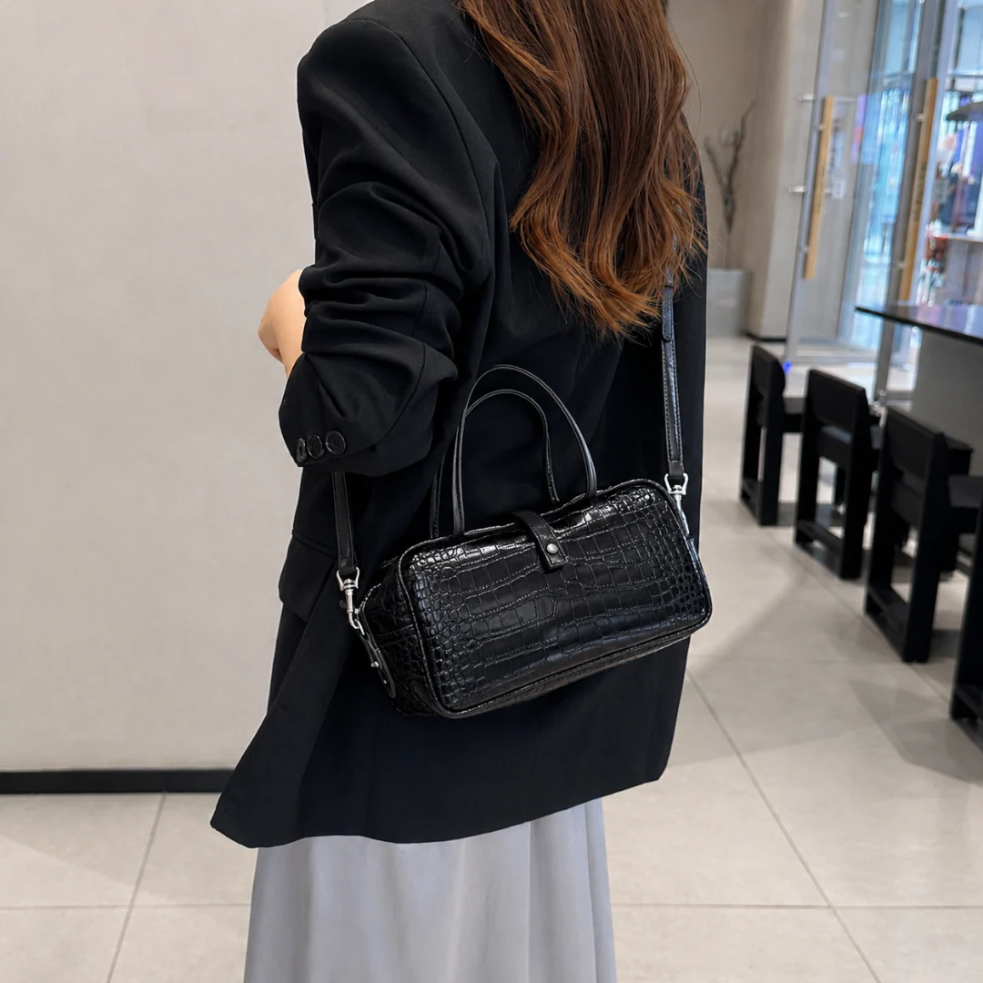 Valentina Croc Boston Bag - Image 8