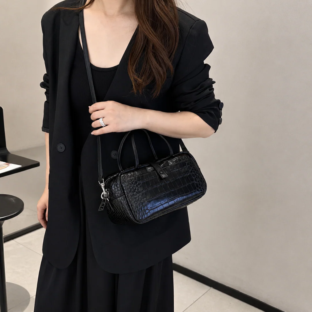 Valentina Croc Boston Bag - Image 9