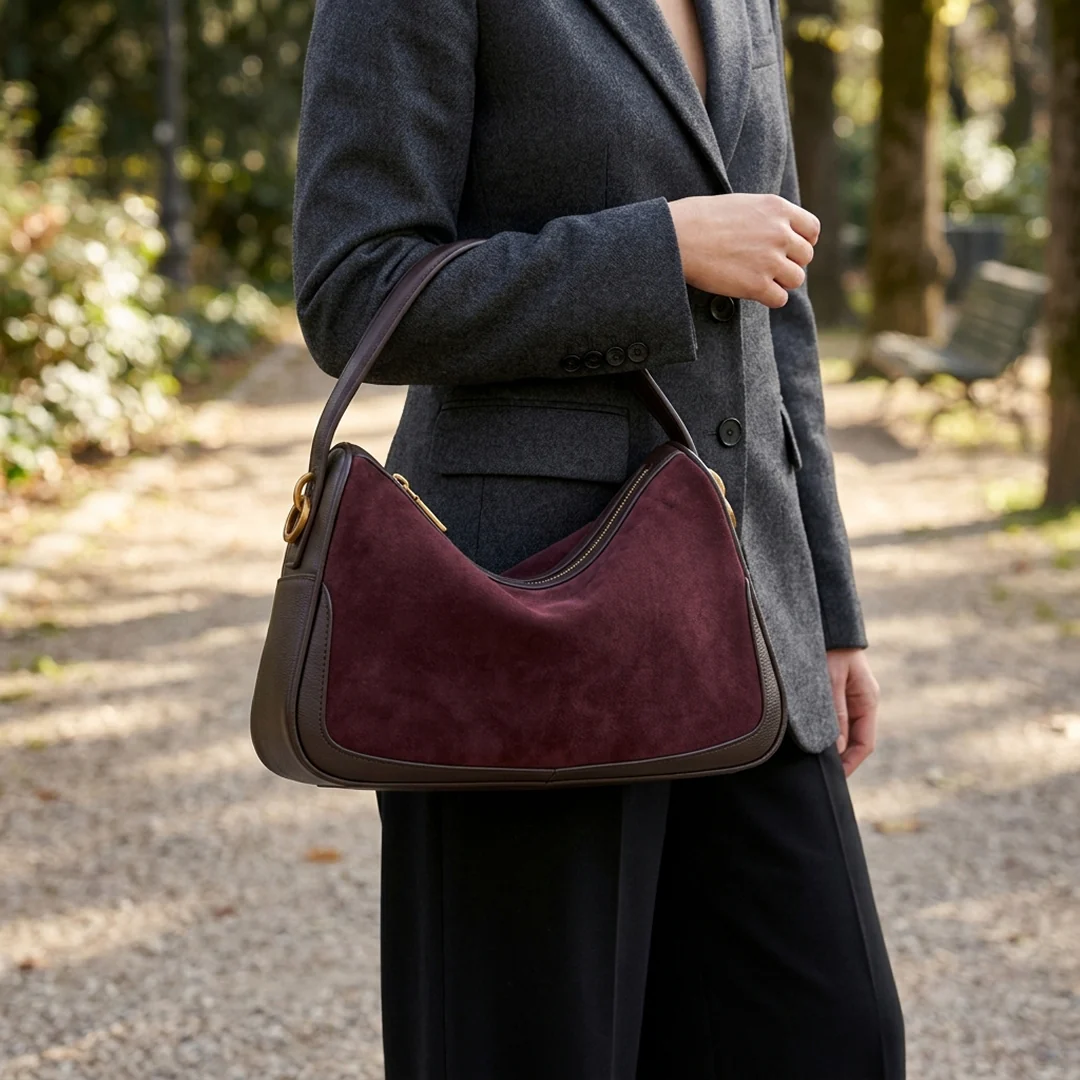Vienna Suede Shoulder Bag - Image 13