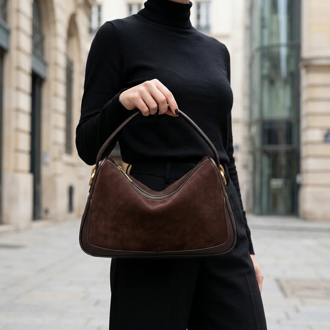 Vienna Suede Shoulder Bag - Image 8